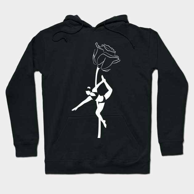 Pole Dance With Pink Rose Gift Hoodie by SinBle